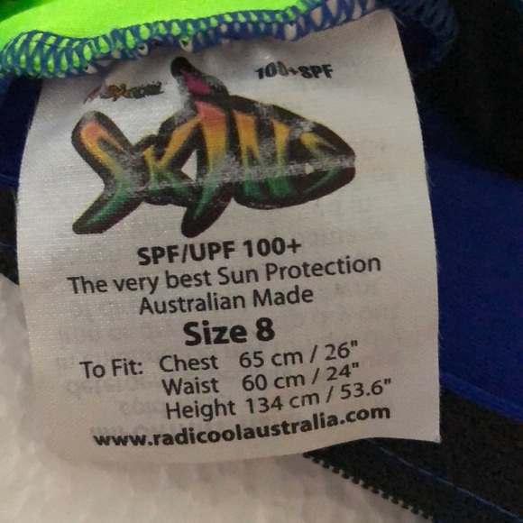 Skinz Radicool One Piece Swim Suit Rash Guard Zip - Picture 6 of 6